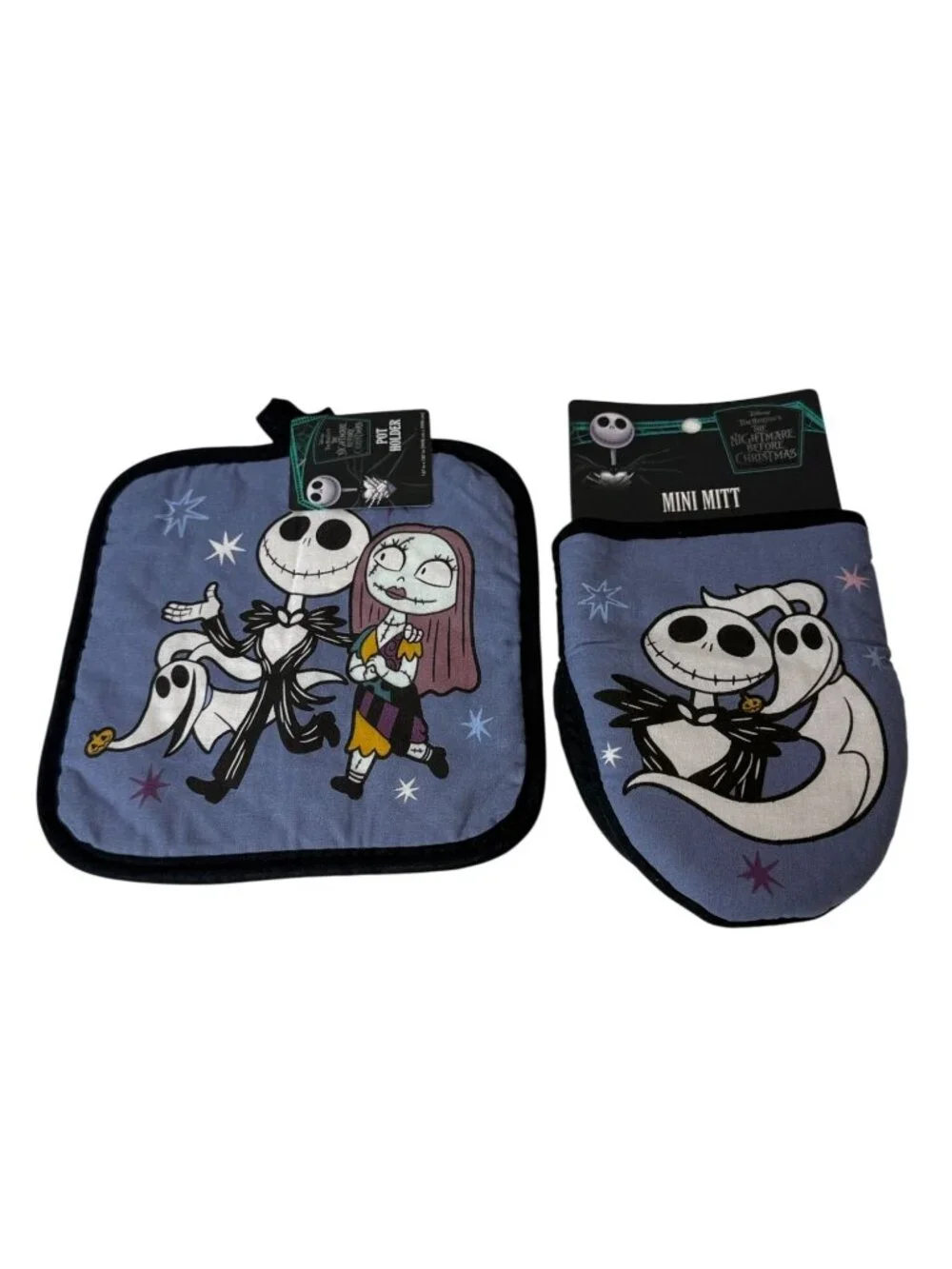 Nightmare Before Christmas Jack Sally Pot Holder Mini Mitt Set